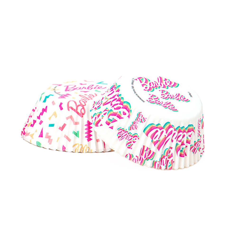 Papilotki na muffiny, babeczki, cupcake 50x32 mm Barbie 36 sztuk