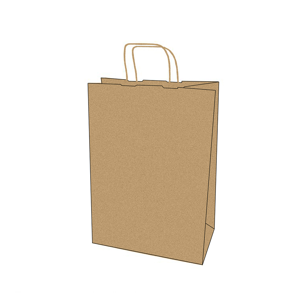Torba papierowa z uchem 305x170x425 mm brązowa 150 szt.