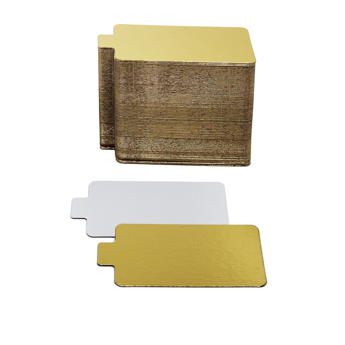 Podkładki prostokątne złote na jedną porcję 9,5 x 5,5 cm