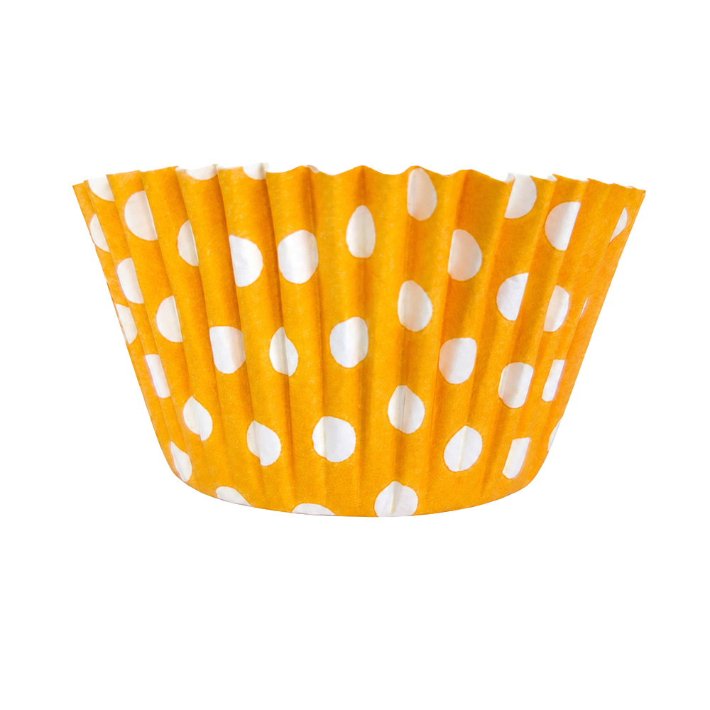 Papilotki Cupcake Polka 50/40 żółte