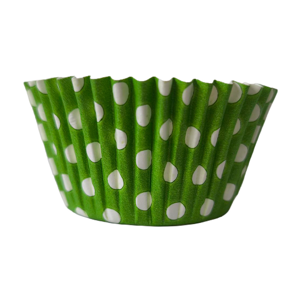 Papilotki Cupcake Polka 50/40 zielone