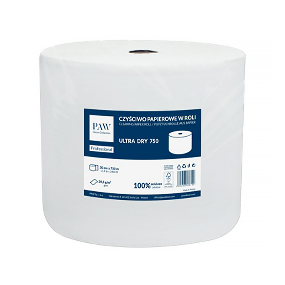 Czyściwo papierowe w roli Ultra Dry 750 m