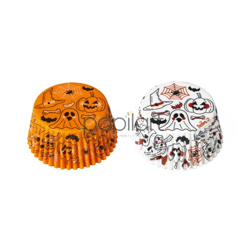 Papilotki na muffiny, babeczki, cupcake 50x32 mm Dynie i Duchy 36 sztuk