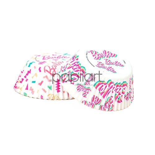 Papilotki na muffiny, babeczki, cupcake 50x32 mm Barbie 36 sztuk
