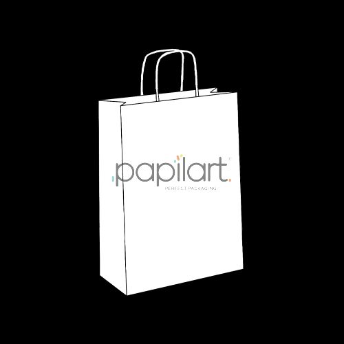 Torba papierowa z uchem 240x100x320 mm biała 250 szt.
