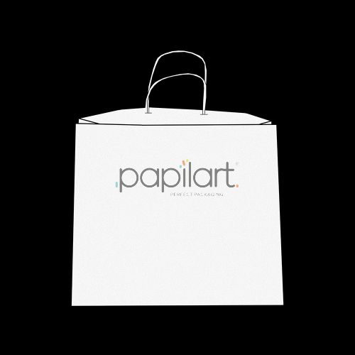 Torba papierowa z uchem 360x330x320 mm biała 100 szt.