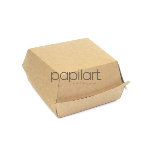 Pudełko HAMBURGER 150x150x100 brązowe 75 szt.