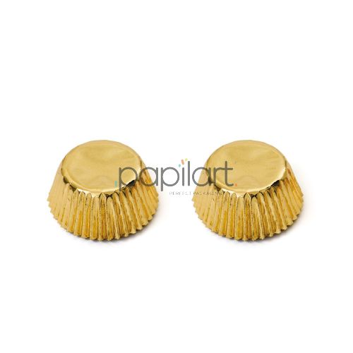 Papilotki Cupcake 27/17 metalizowane złote 180 szt.