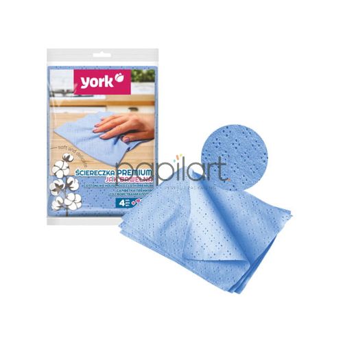 Ściereczka PREMIUM 100 % wiskoza 35 x 50 mm 5 sztuk niebieska