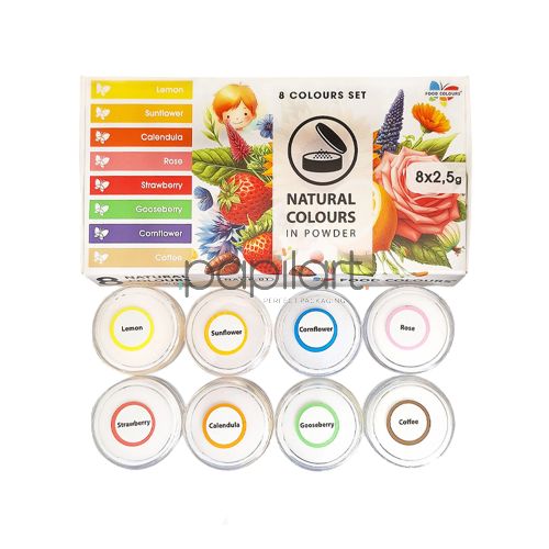 Zestaw barwników naturalnych w proszku 8 x 2,5 g Food Colours