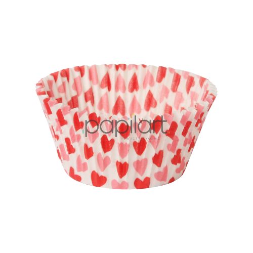 Papilotki cupcake Serca 50x30 mm 100 sztuk