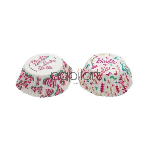 Papilotki na muffiny, babeczki, cupcake 50x32 mm Barbie 36 sztuk