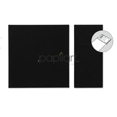 Serwetki 32x38 cm Pocket Softpoint Unicolor - CZARNA a50