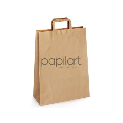 Torba papierowa z uchem 260x160x320 mm brązowa 250 szt.