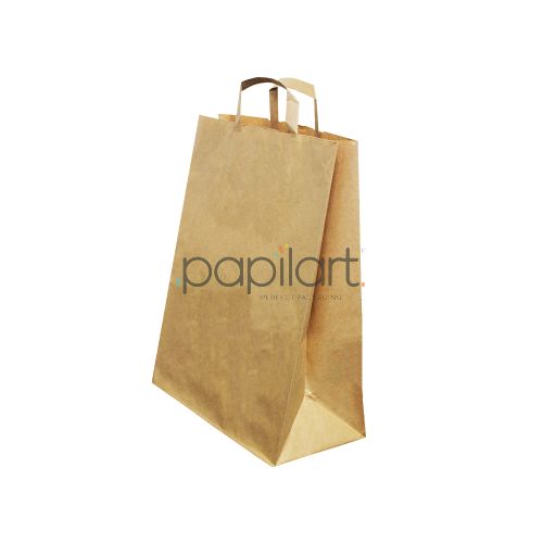 Torba papierowa z uchem 320x160x420 mm brązowa 200 szt.