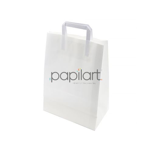 Torba papierowa z uchem 260x150x410 mm biała 200 szt.