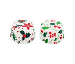 Papilotki Świąteczne na muffiny, babeczki, cupcake 50x32 mm Dekoracja 36 sztuk