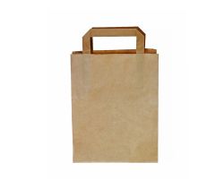 Torba papierowa z uchem 180x80x235 mm brązowa 250 szt.