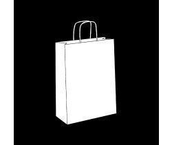 Torba papierowa z uchem 240x100x320 mm biała 250 szt.