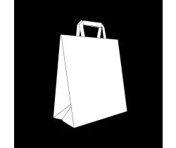 Torba papierowa z uchem 260x140x320 mm biała 250 szt.