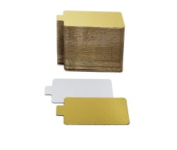 Podkładki prostokątne złote na jedną porcję 9,5 x 5,5 cm