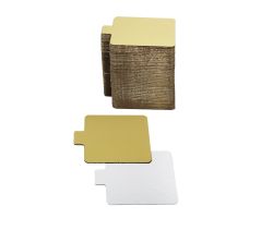 Podkładki kwadratowe złote na jedną porcję 7 x 7cm