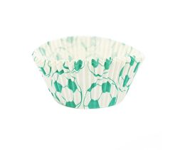 Papilotki cupcake Football Green 53x32,5 mm 100 sztuk