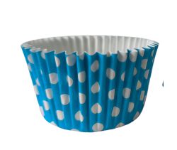 Papilotki Cupcake Polka 50/40 niebieskie