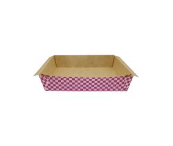 Forma do pieczenia różowa kratka plastic free 155x155x35 mm