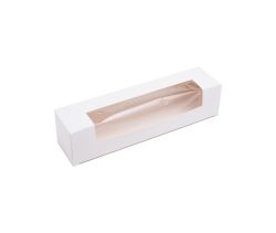 Opakowanie na makaroniki 16 x 4,5 x 4,5 cm z okienkiem 100 szt.