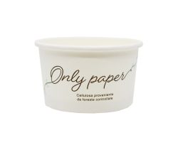 Miska do lodów papierowa biała Only Paper PLASTIC FREE