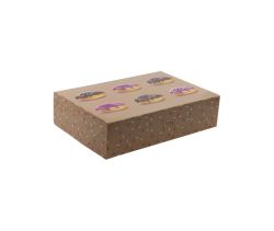 Karton na pączki BEŻOWY 310x220x80 mm (10 szt.)