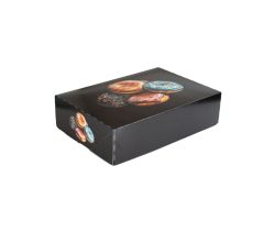 Karton na pączki CZARNY 310x220x80 mm (10 szt.)