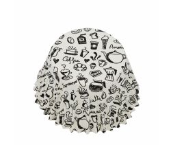 Papilotki Cupcake Polka 50/40 Breakfast białe