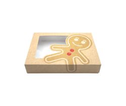 Pudełko klejone z okienkiem CIASTEK 260x190x50 mm 50 szt.