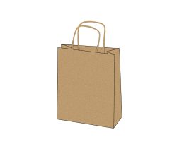 Torba papierowa z uchem 180x80x225 mm brązowa 250 szt.