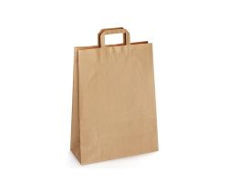 Torba papierowa z uchem 260x160x320 mm brązowa 250 szt.