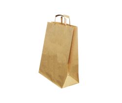 Torba papierowa z uchem 320x160x420 mm brązowa 200 szt.