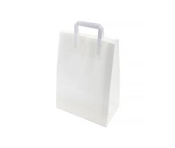 Torba papierowa z uchem 260x150x410 mm biała 200 szt.