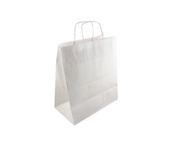 Torba z uchem 305x170x340 mm biała 100 szt.
