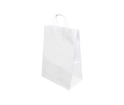Torba z uchem 305x170x425 mm biała 100 szt.