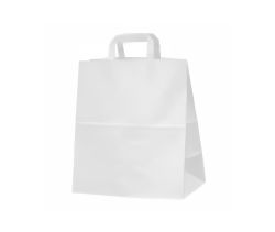 Torba papierowa z uchem 320x170x420 mm biała 250 szt.