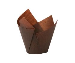 Muffiny tulipan brązowe 50x80 mm 60gsm