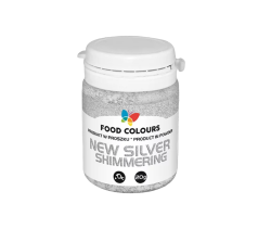 Barwnik metaliczny w proszku New Silver Shimmering, srebrny WS-P-152 Food Colours