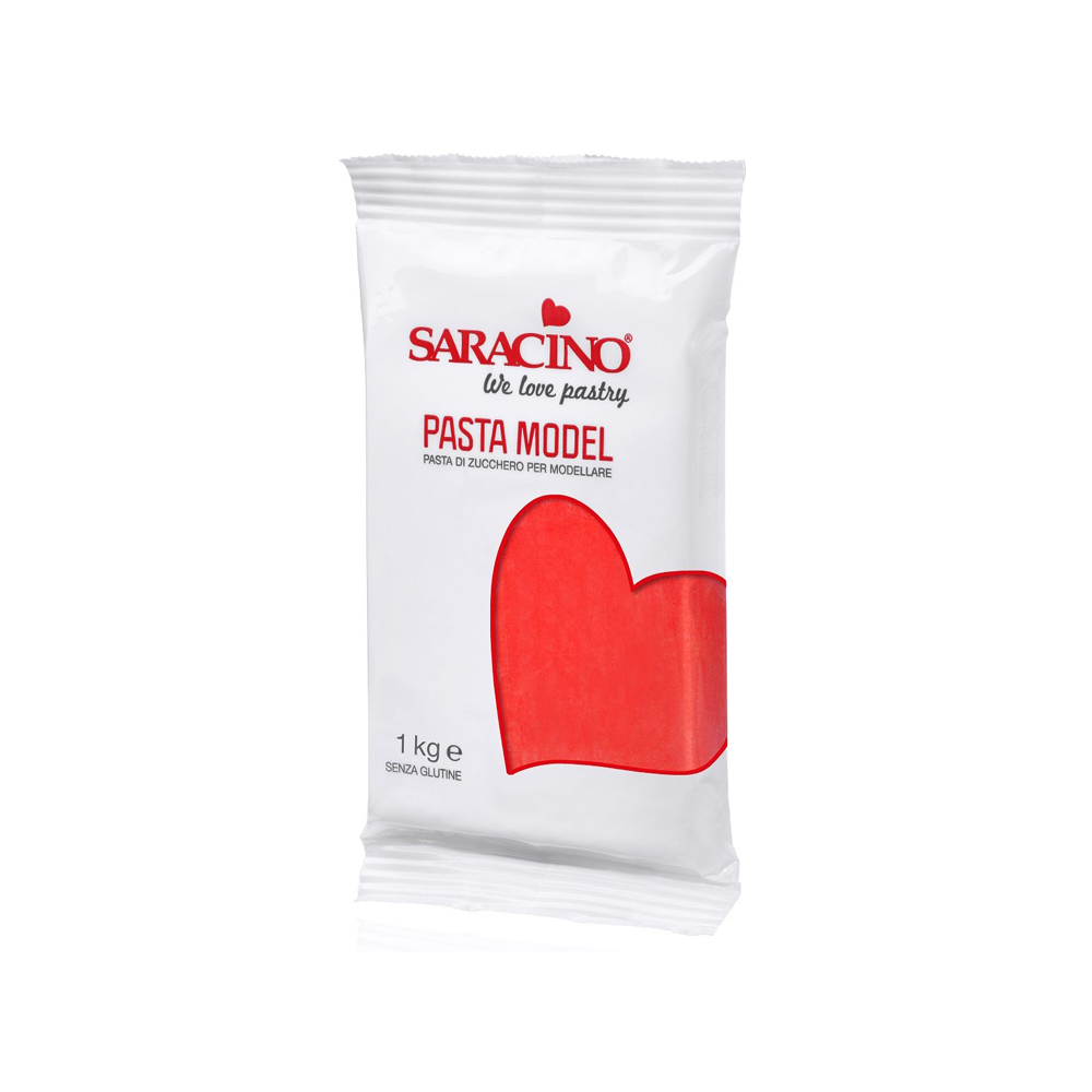 Masa cukrowa do modelowania MODEL czerwona 1 kg Saracino