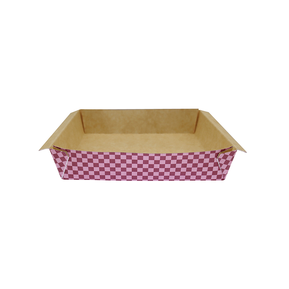 Forma do pieczenia różowa kratka plastic free 155x155x35 mm