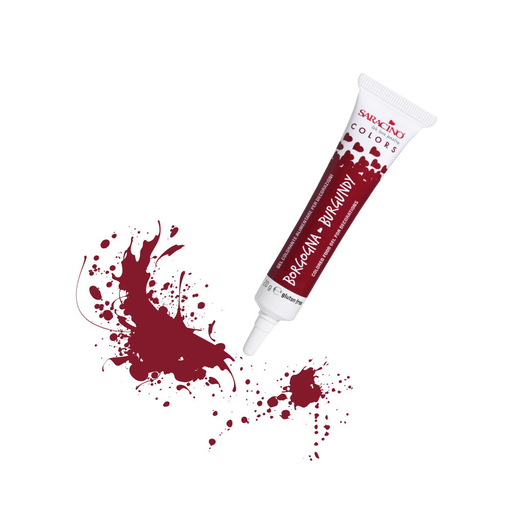 Barwnik w żelu burgundowy 20 g tubka Saracino