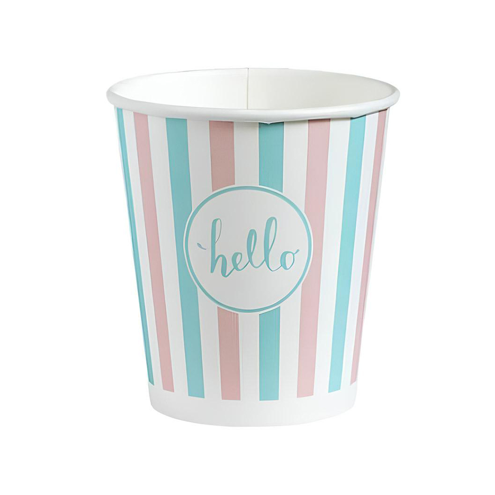 Kubek papierowy 250 ml 80 mm Pastele (100 szt.)