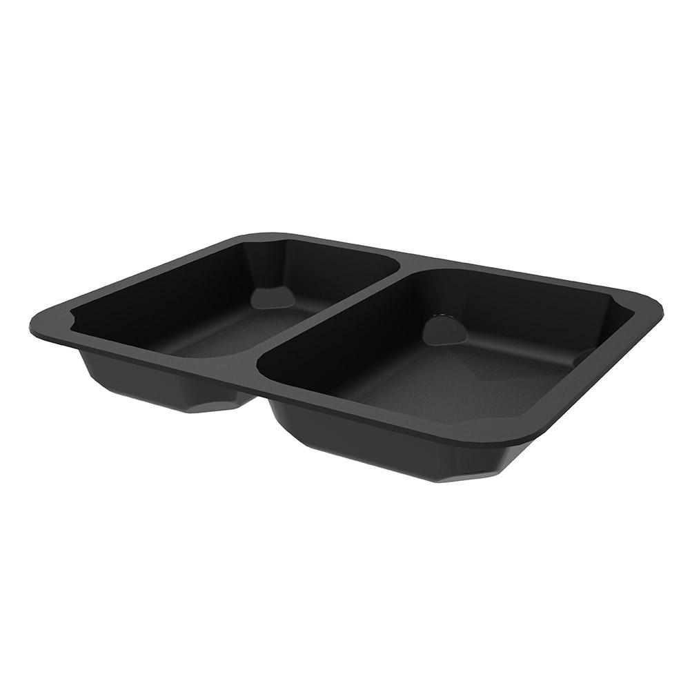 MAPCOR2C22730DC Pojemnik PP 2-dzielny CZARNY 227x178x30 mm