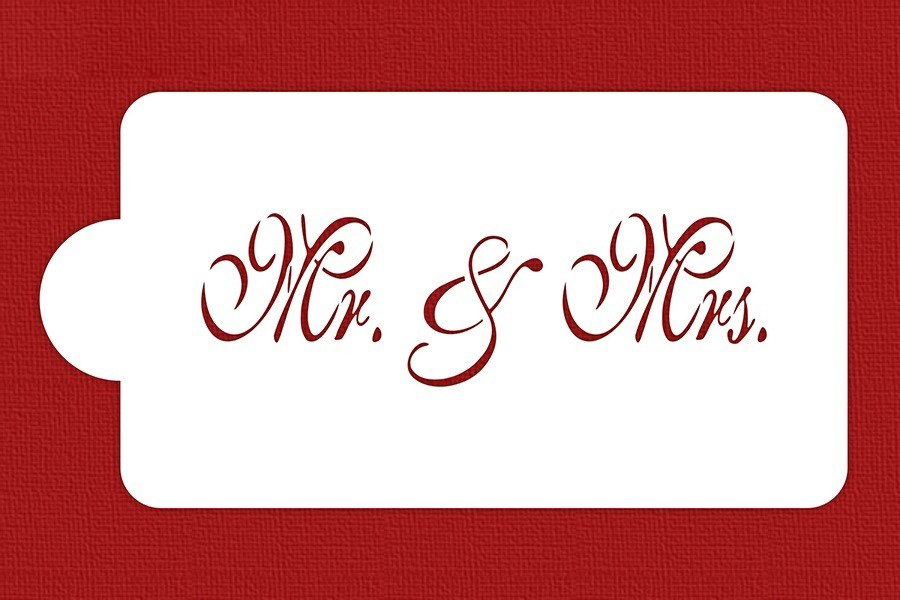 Szablon dekoracyjny Mr. & Mrs.
